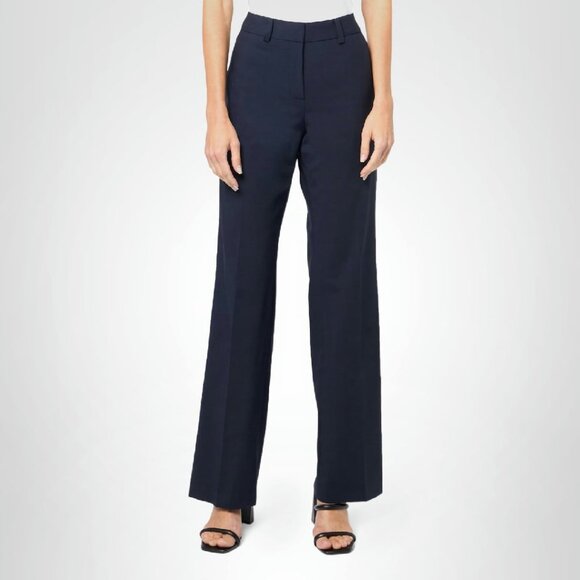 Classic Fit Wool Trousers Straight Leg Lightweight Work Pants